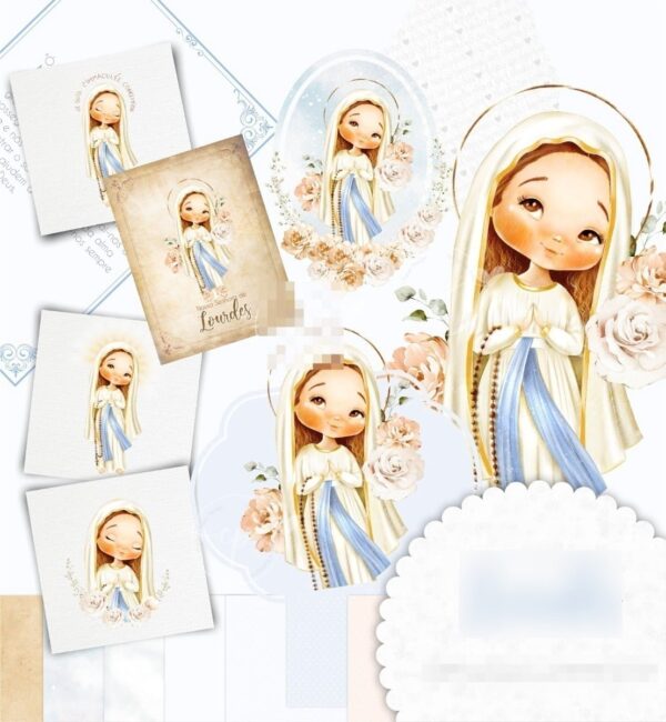 Santinhos Em Aquarela Kit Digital Imagens Em Png Scrapbook