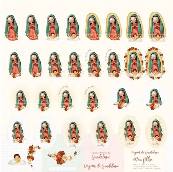 Santinhos Em Aquarela Kit Digital Imagens Em Png Scrapbook