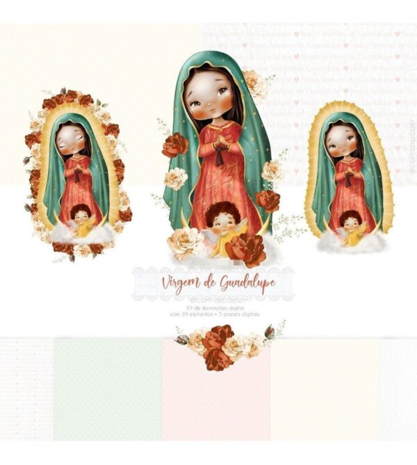 Santinhos Em Aquarela Kit Digital Imagens Em Png Scrapbook