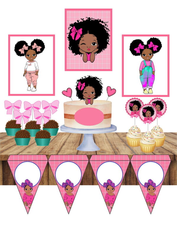 so um bolinho bonequinha afro arquivo digital decore sua festa