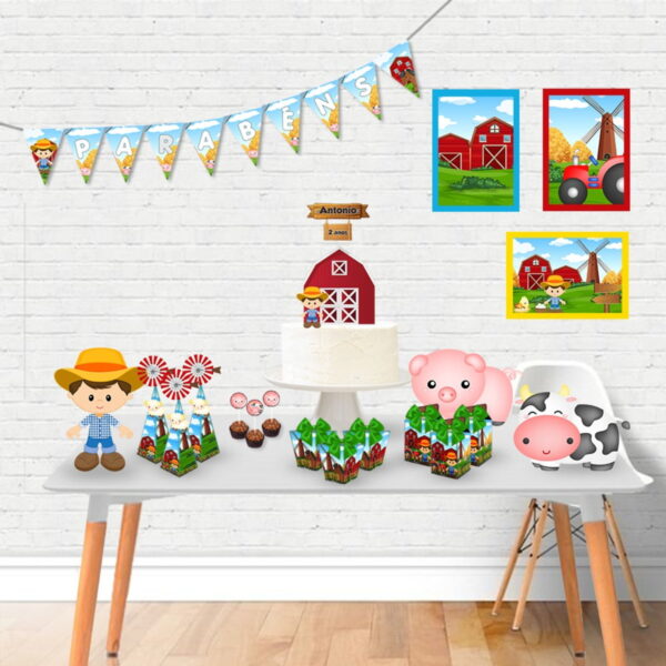 Só Um Bolinho Fazendinha Menino Kit Festa - Arquivo Digital