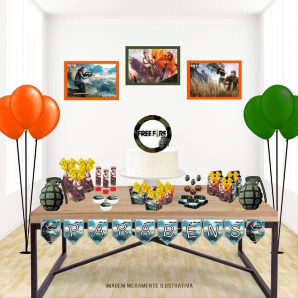 so um bolinho free fire arquivo digital decoracao de aniversario