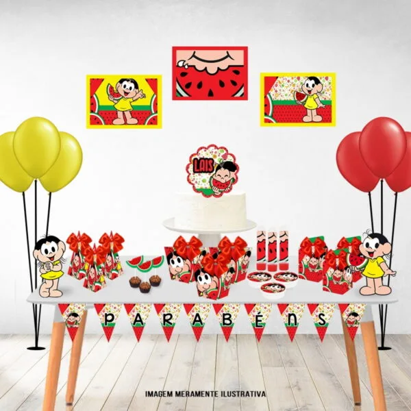 so um bolinho magali vermelha e amarela arquivo digital aniversario infantil