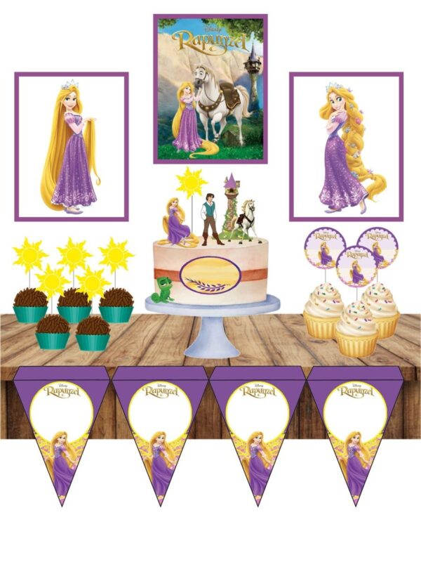 so um bolinho princesa rapunzel arquivo digital papel e scrapbook