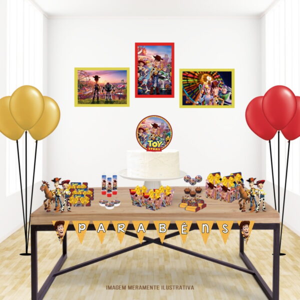 so um bolinho toy store arquivo digital kit festa pronta