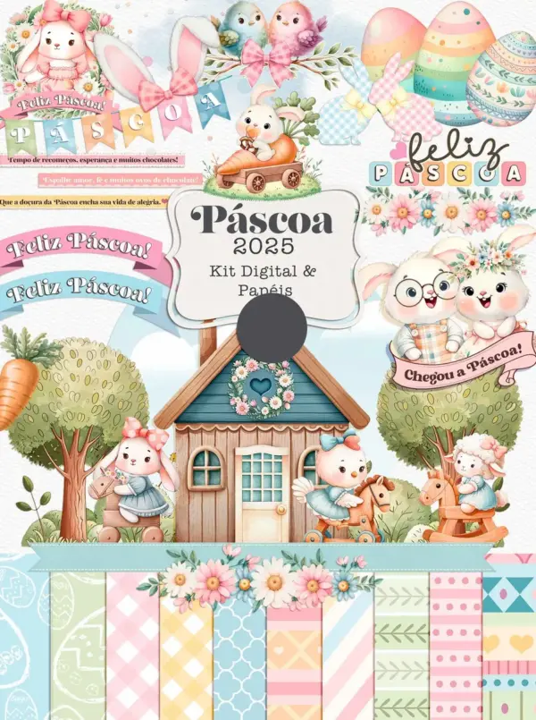 Sublimacao Para Pascoa Coelhinhos Festivos Em Png 2