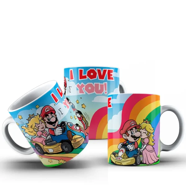 Super Mario Lover: Kit de Artes Caneca do Dia dos Namorados