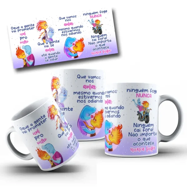 Template para Caneca de Filme - Arquivo Editável