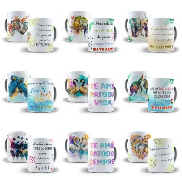 Templates de Dia dos Namorados para Caneca e Camisa
