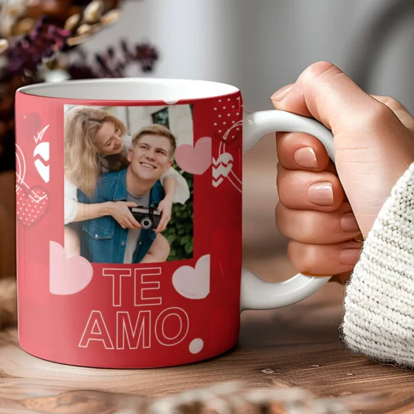 Templates para Canecas do Dia dos Namorados - Foto e Amor