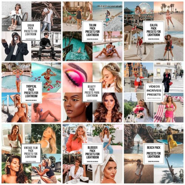 Todos Presets Lightroom Livia Brasil Influencer Efeitos Foto