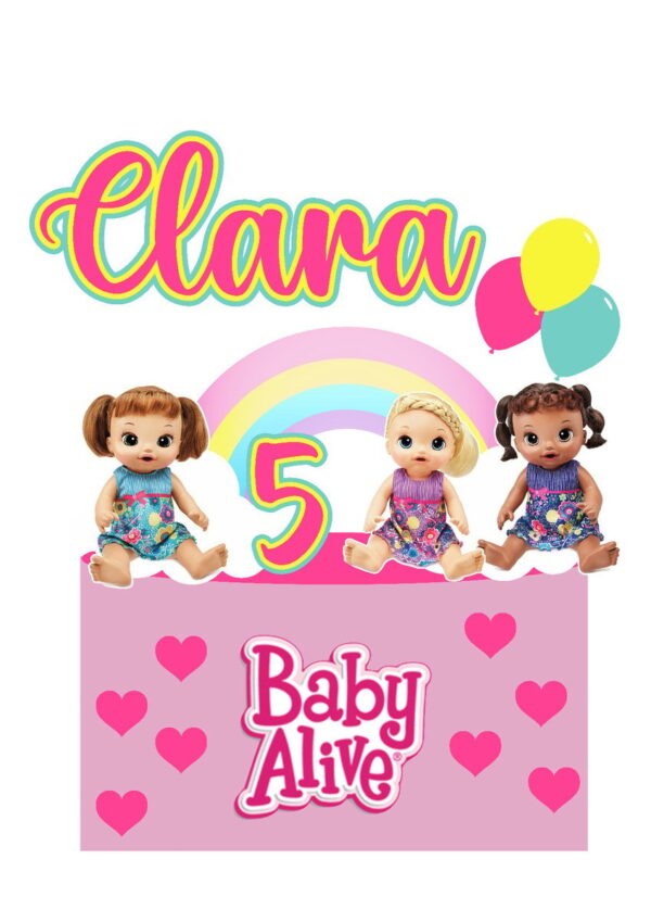 topo de bolo baby alive arquivo digital decoracao bolo 1