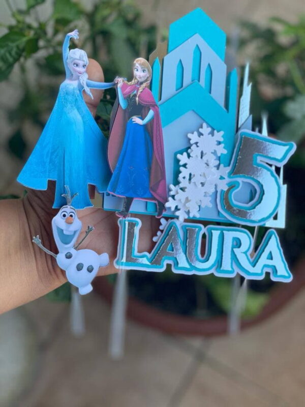 topo de bolo frozen arquivo digital frozen