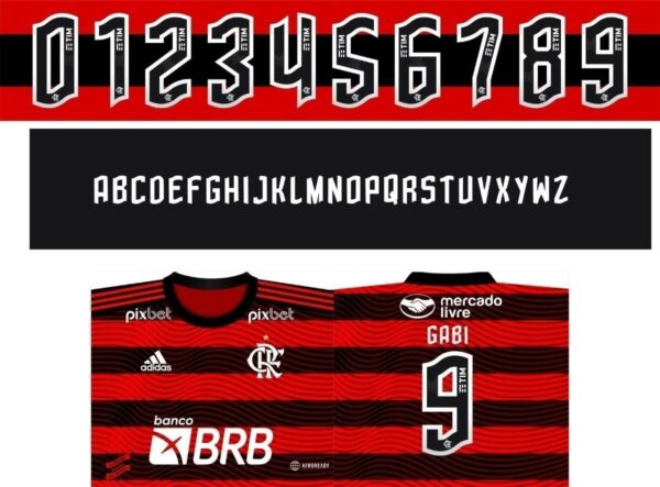 Vetor Camisa Flamengo 2022 2023 + Fonte + Arte Caneca Brinde
