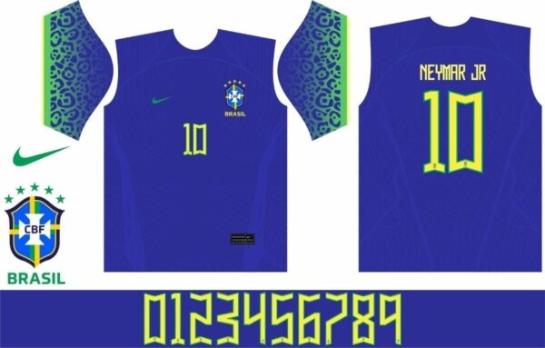 Vetorizada Camisa Seleção Brasileira 2022 Copa Mundo Qatar